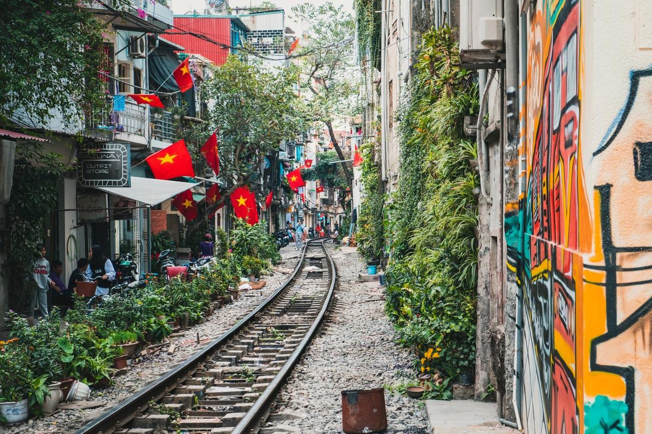 The famous train street