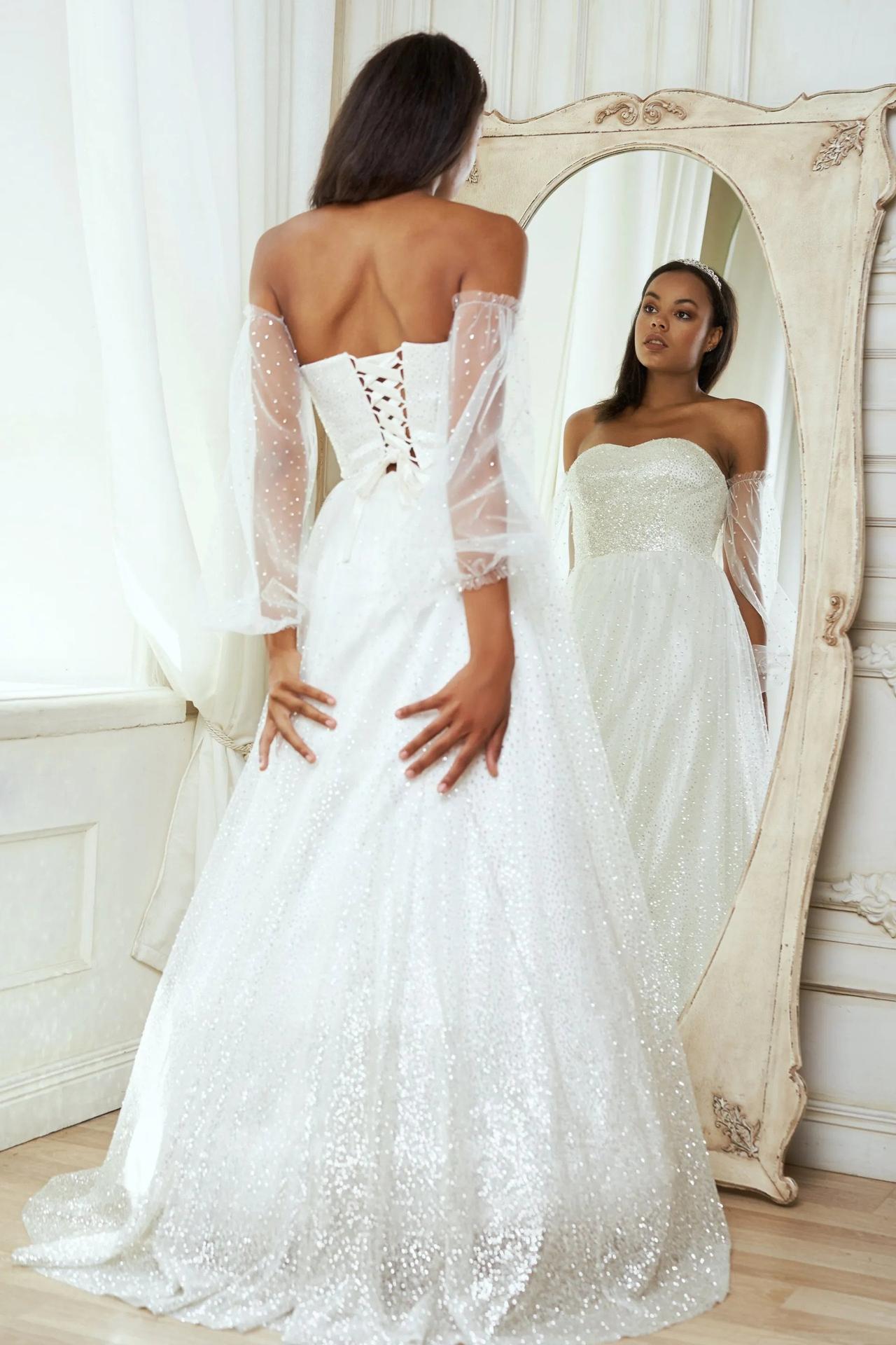 Rental bridal gowns grey Online Poster A2 Template - VistaCreate