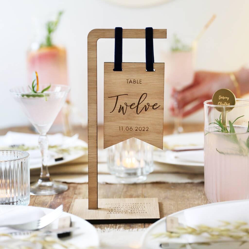 Personalized Contemporary Vintage Wedding Table Numbers 