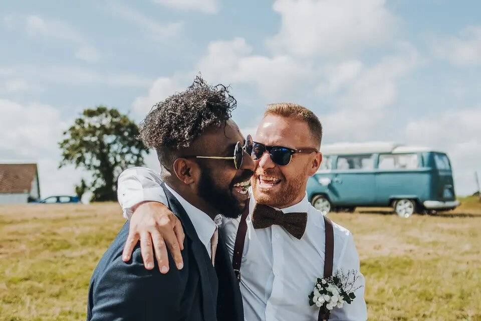 Usher and groom