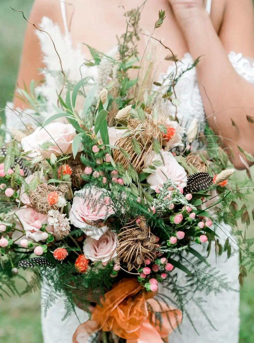 Natural Dried Flower Bouquet Rustic Boho Fall Arrangement UK Wheat Oats  Grasses Dried Flowers 