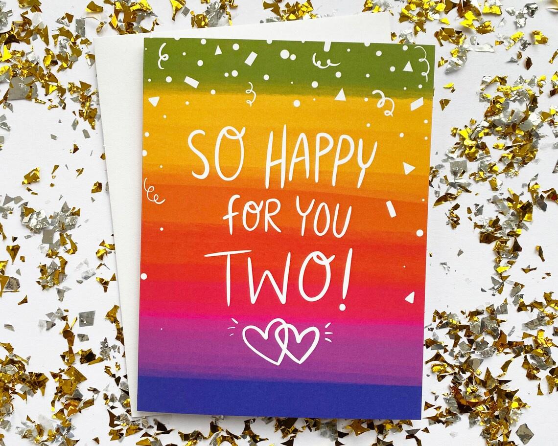 Personalised Handmade Mrs & Mrs Wedding Day Card Same Sex Lesbian Gay 