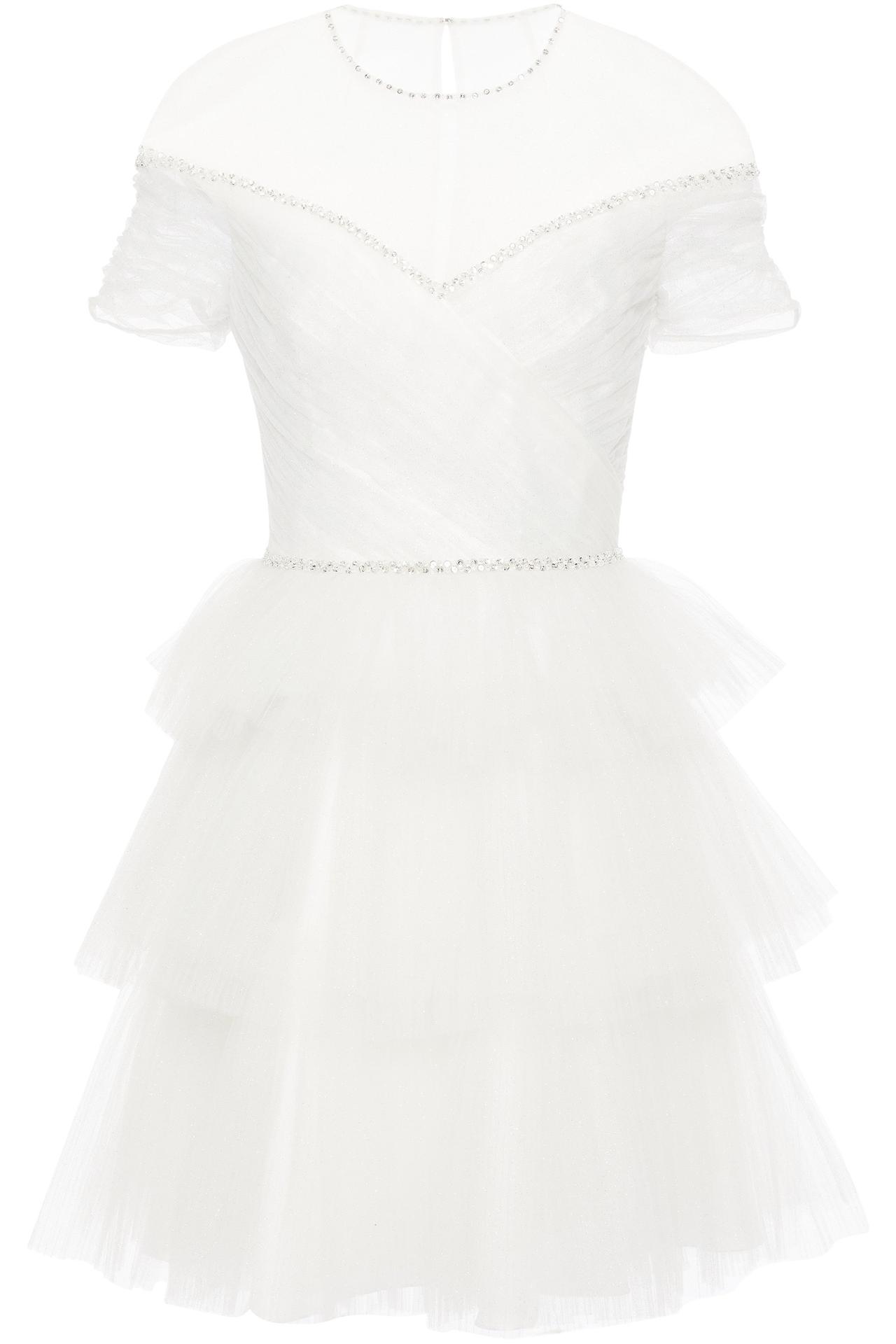 Mini tulle Jenny Packham bridal dress
