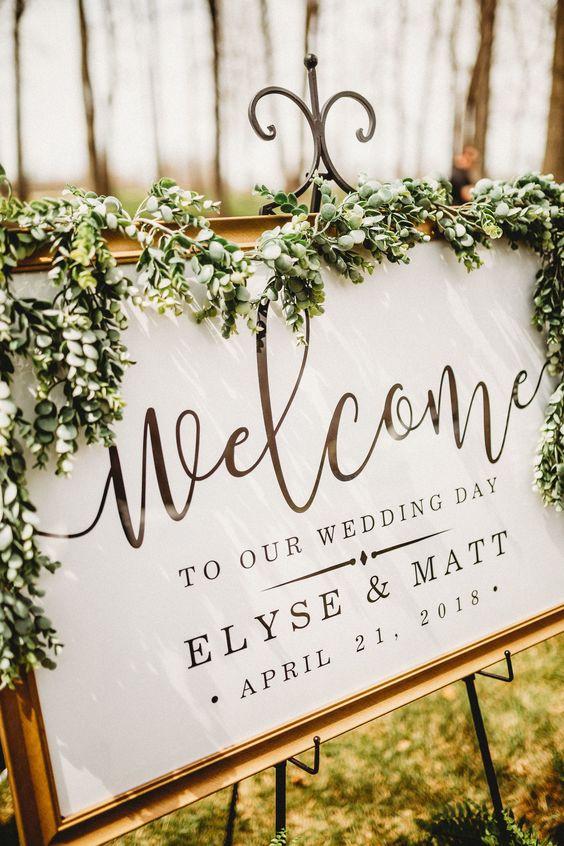 50 Chic Wedding Welcome Sign Ideas - hitched.co.uk