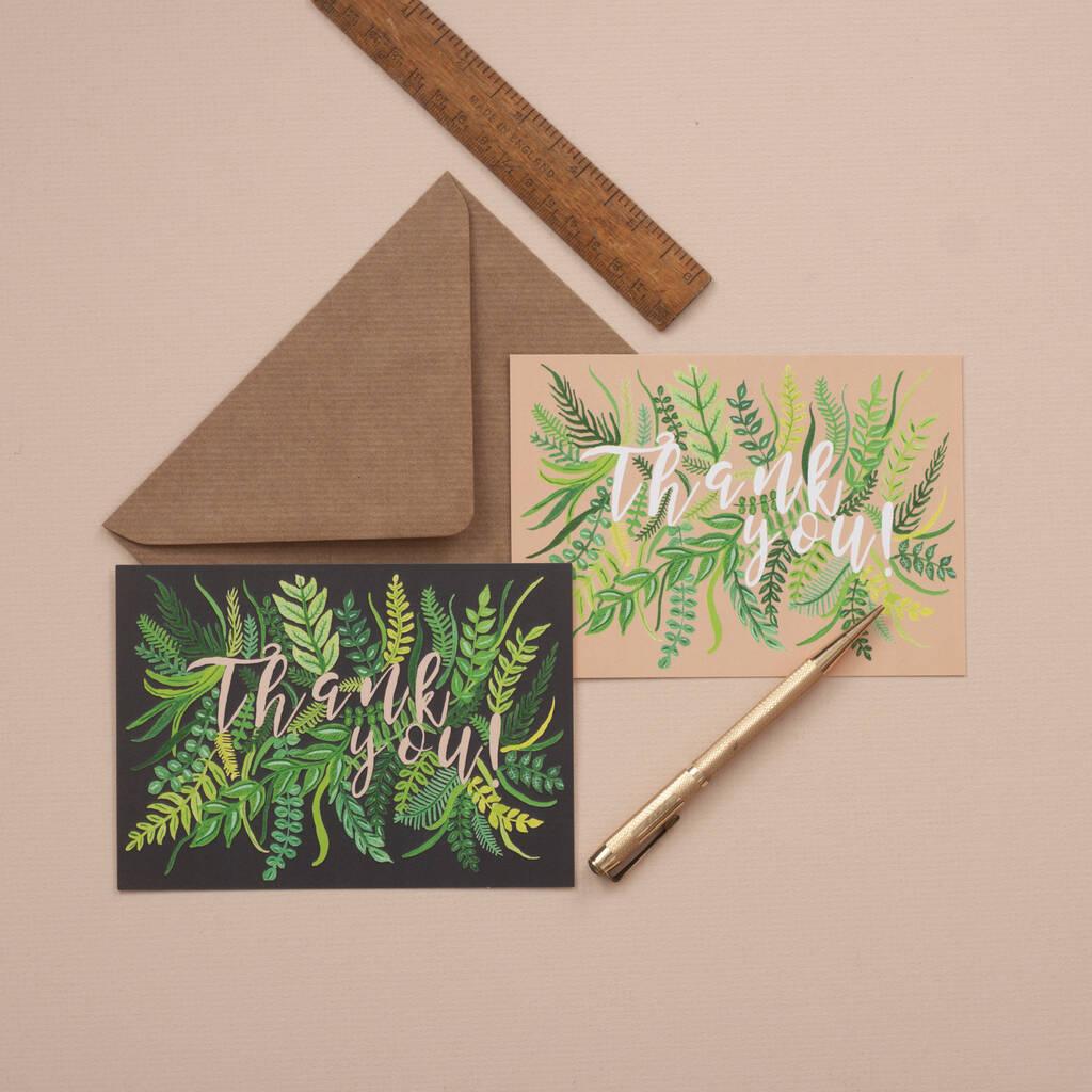 Palm Leaves Funeral Thank You Cards with Your Personalized Message