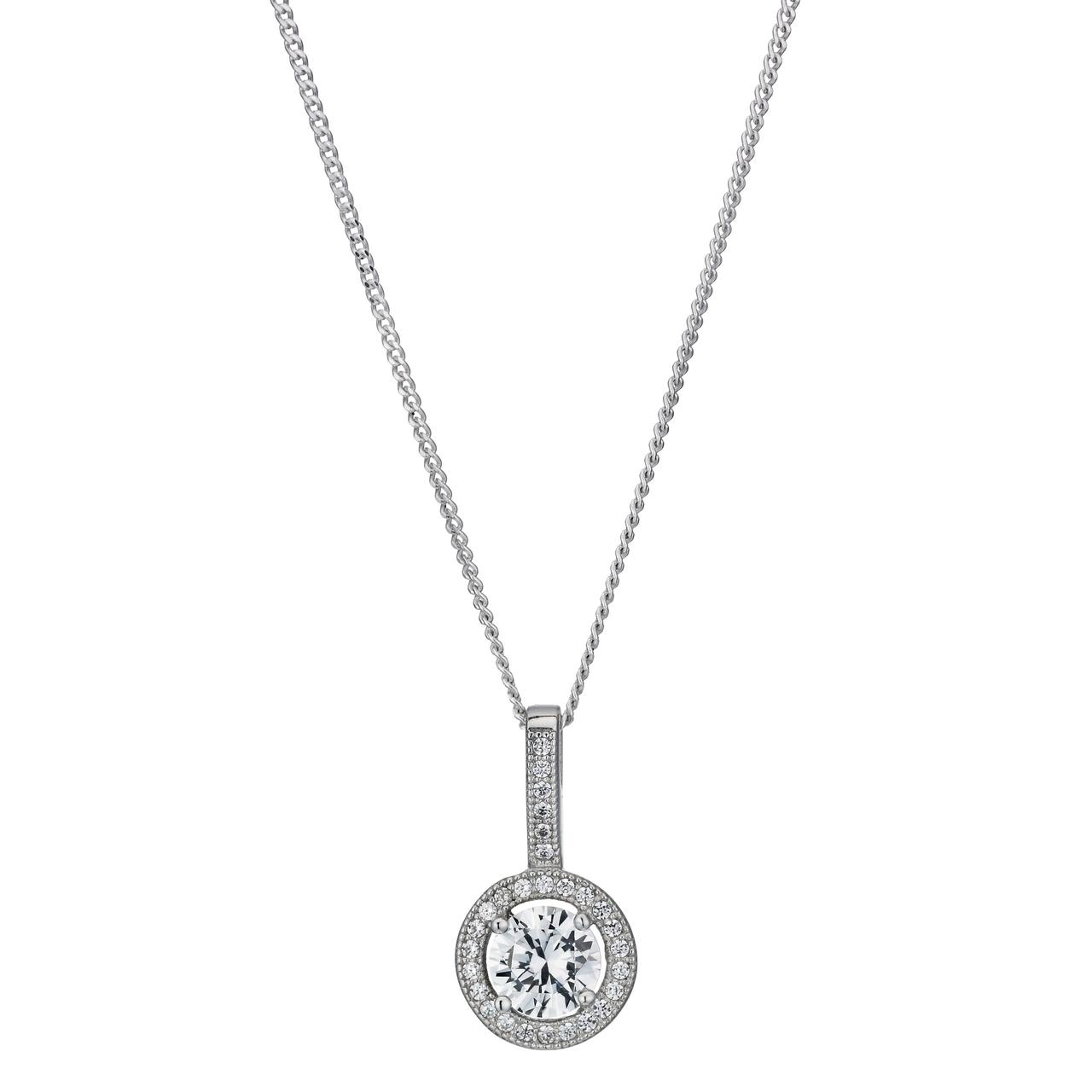 H.SMAUEL Silver Diamond Necklace Womens... - Depop