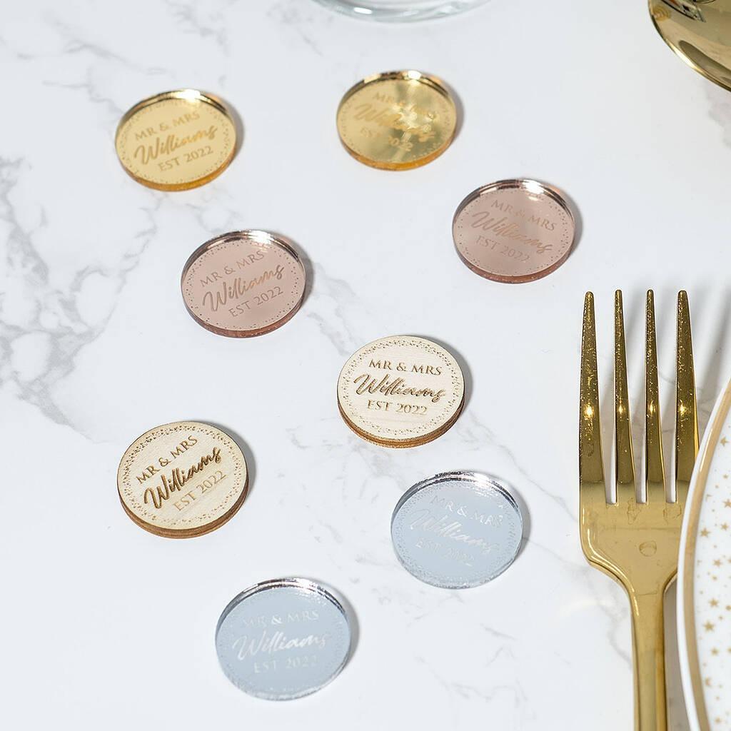 sparkly wedding table scatter tokens