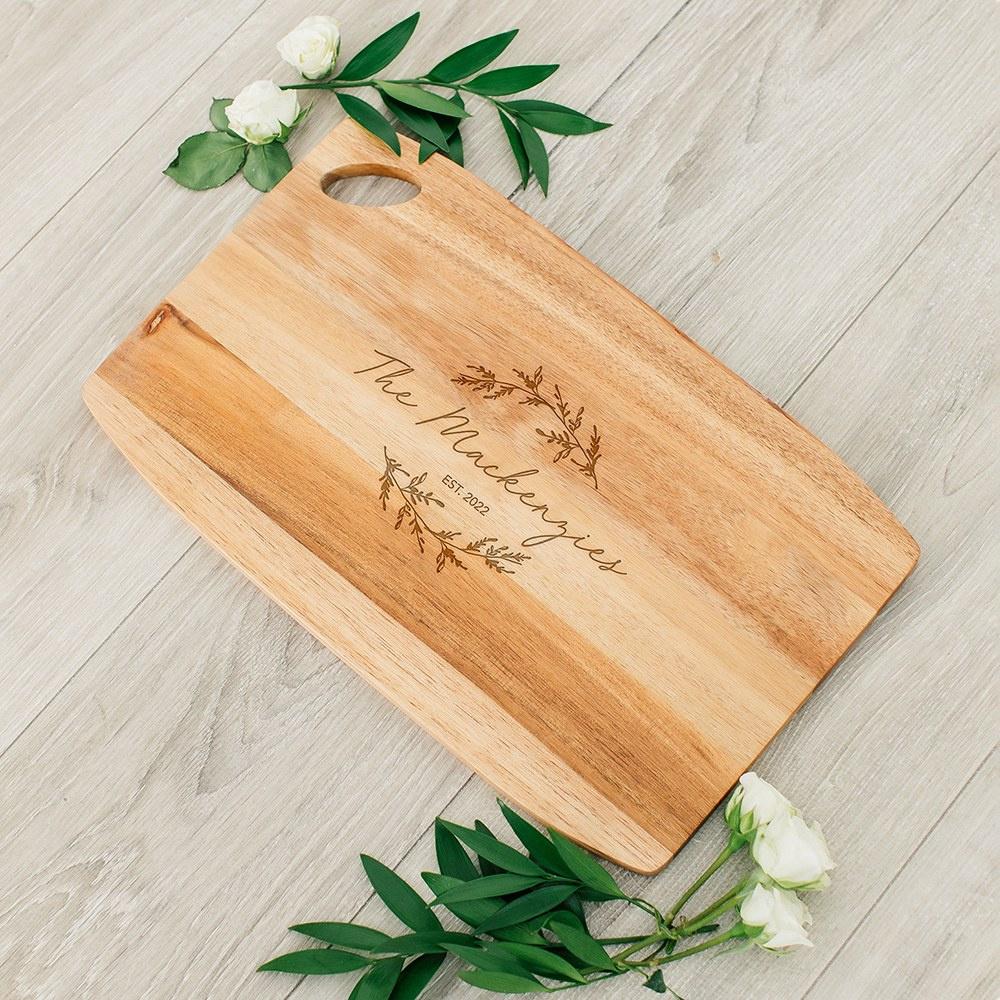 personalised wooden serving board