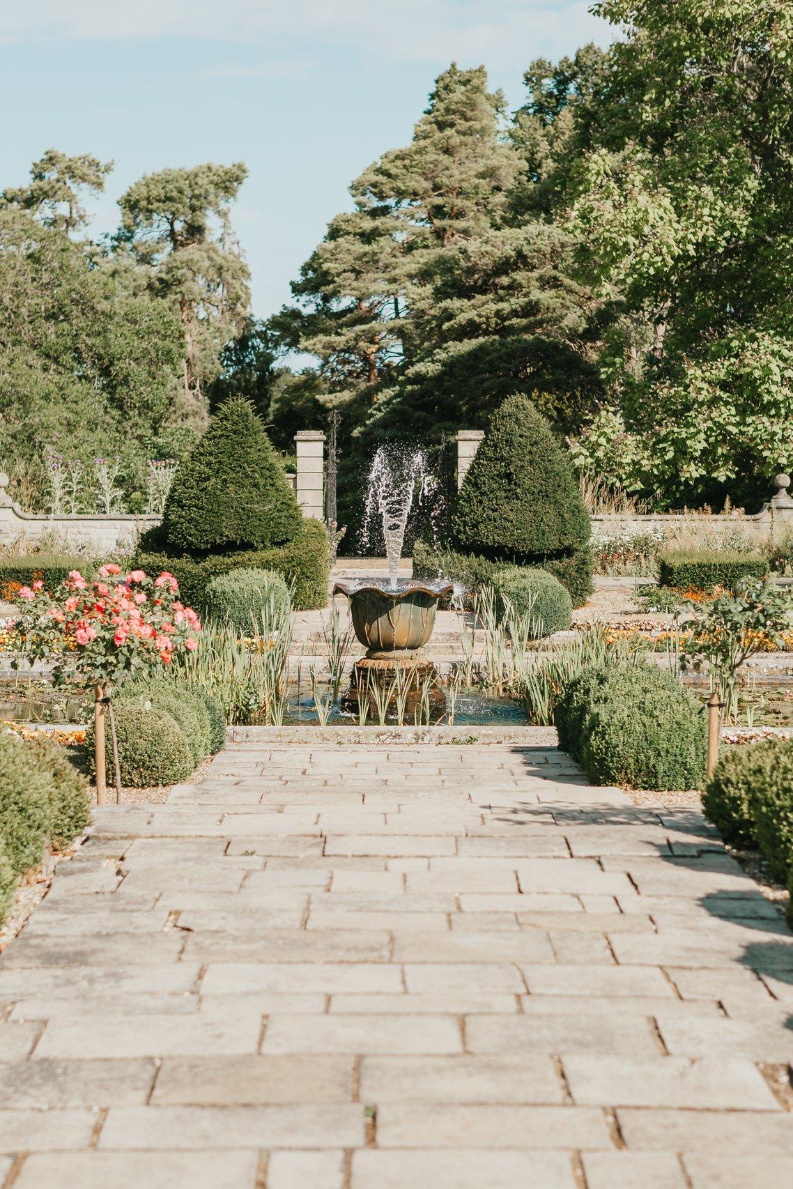 The gardens at Fanhams Hall