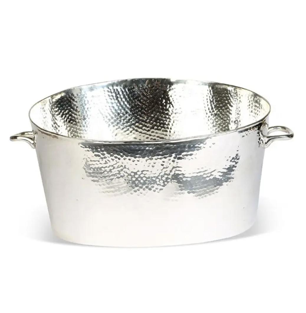 stainless steel champagne hammered bath