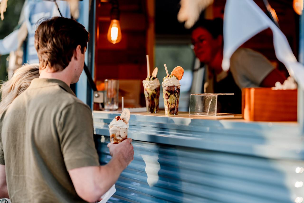 milkshake bar at a wedding
