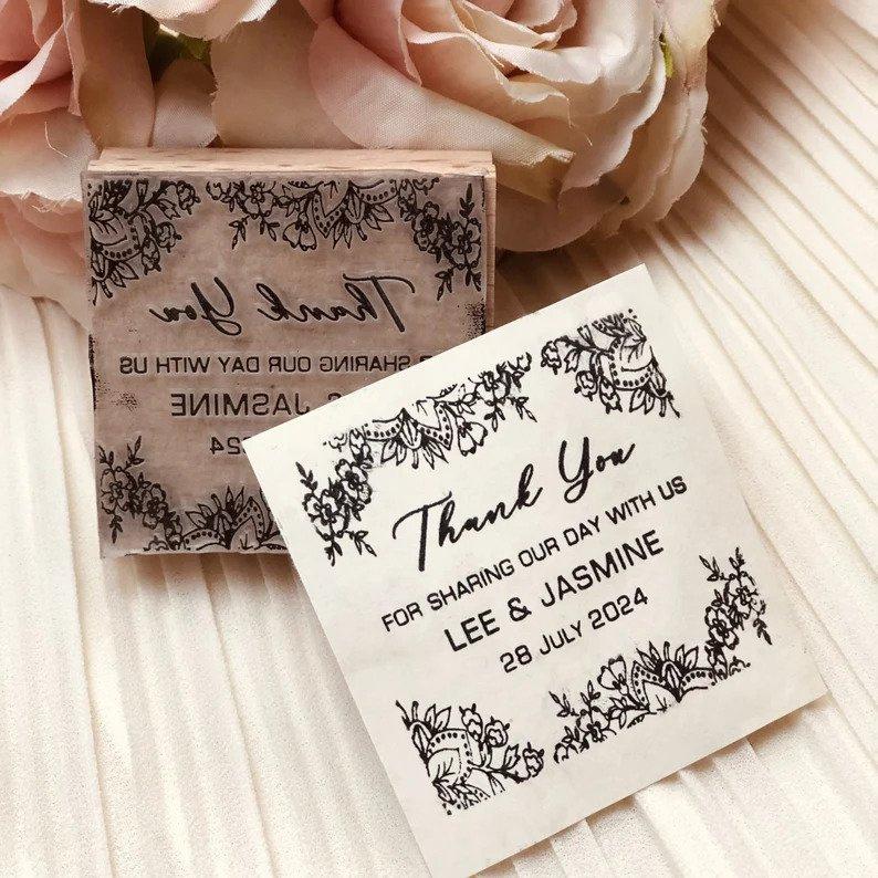 Thank You Wedding Stamp, DIY Wedding Thank You Stamp, Custom