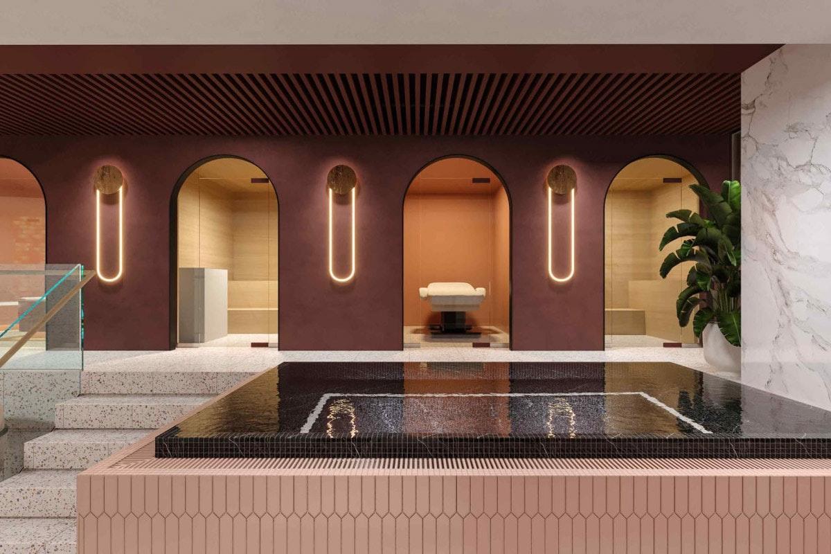 A close up of a jacuzzi inside a London spa.