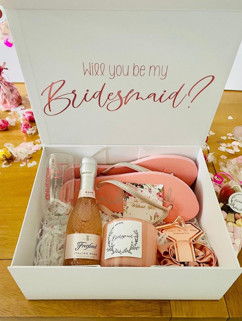 Build a Luxury Bridesmaid Gift Box options include Personalized Robe, Wine  Cup, Wine Label, Bridal Jewlery, Candle, Compact - Bridesmaid Gifts Boutique