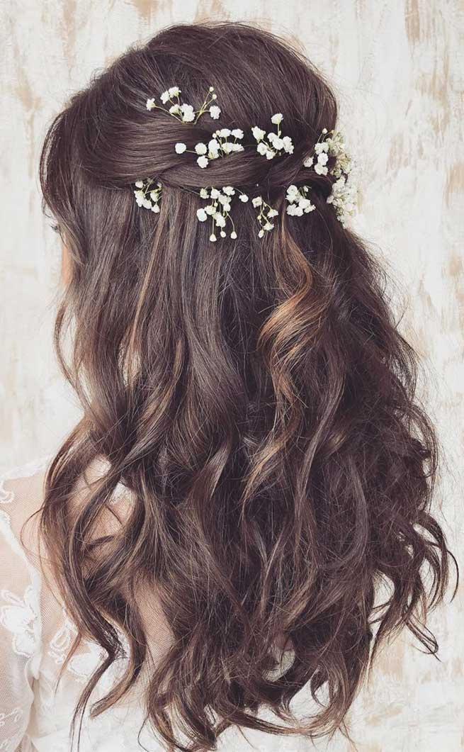 Half Up Half Down Wedding Hairstyles 43 Inspirational Ideas Hitched Co Uk