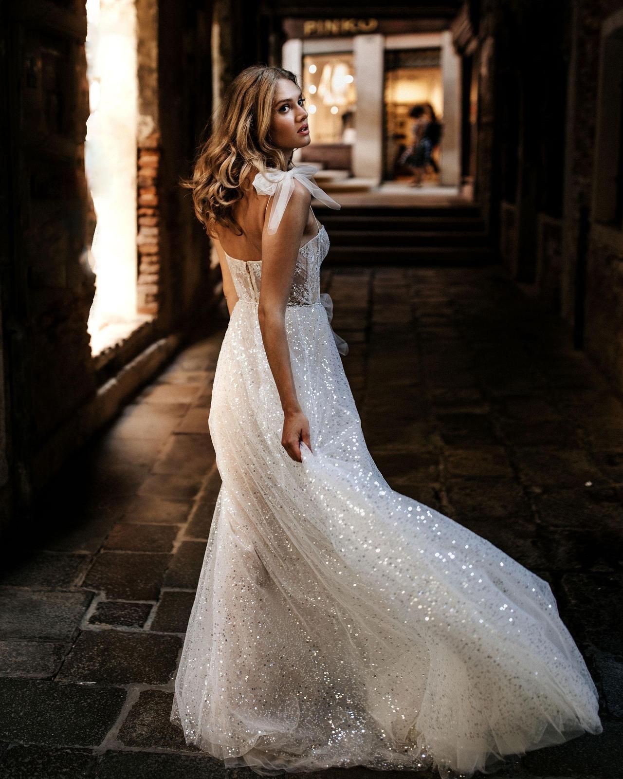 Sparkly Wedding Dresses 15 Best Sequin Styles and Glitter Gowns hitched