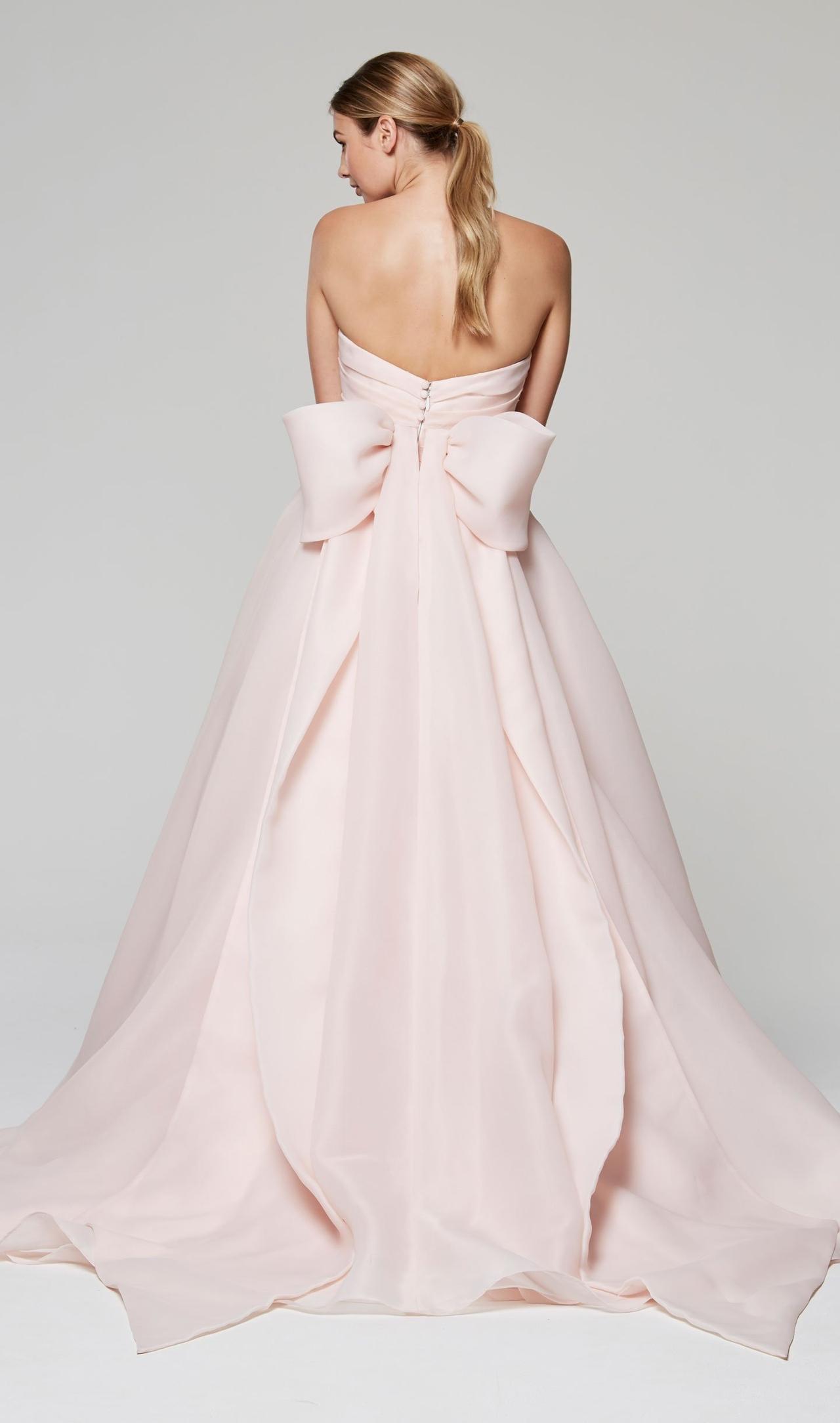 light pink ball gown with sleeves