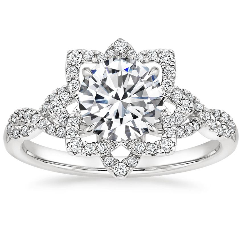 Marquise Cut Flower Engagement Ring - Jori
