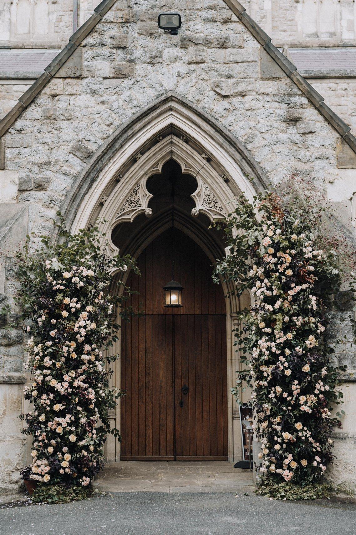 Church Floral Arch in Doorway 