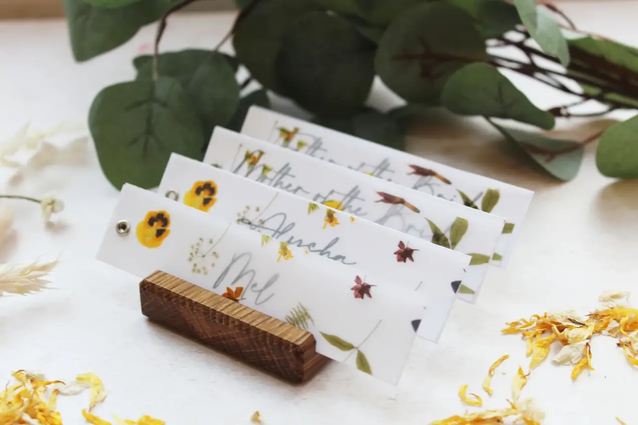 How To Make Pressed Wildflower Place Cards - Botanical PaperWorks