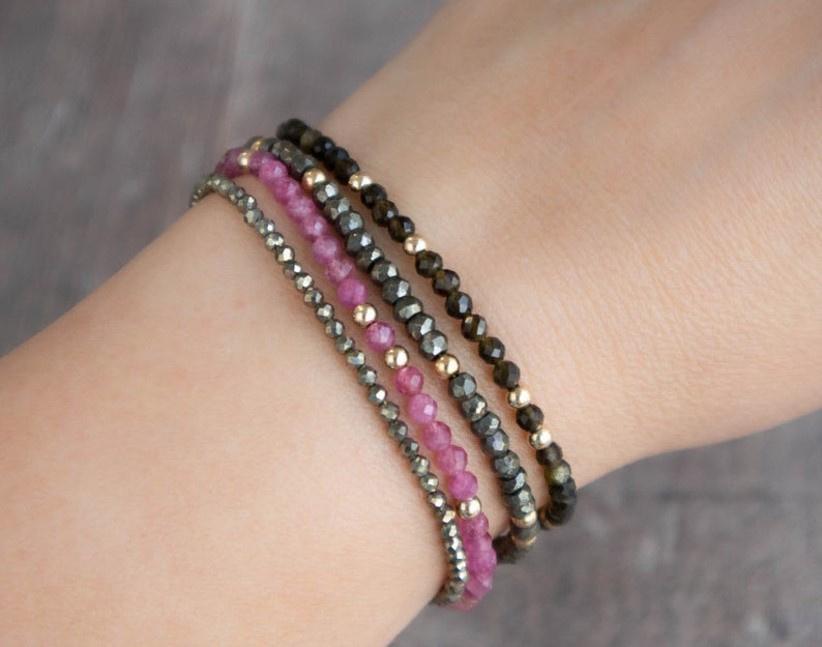 Colourful iron beaded bracelets