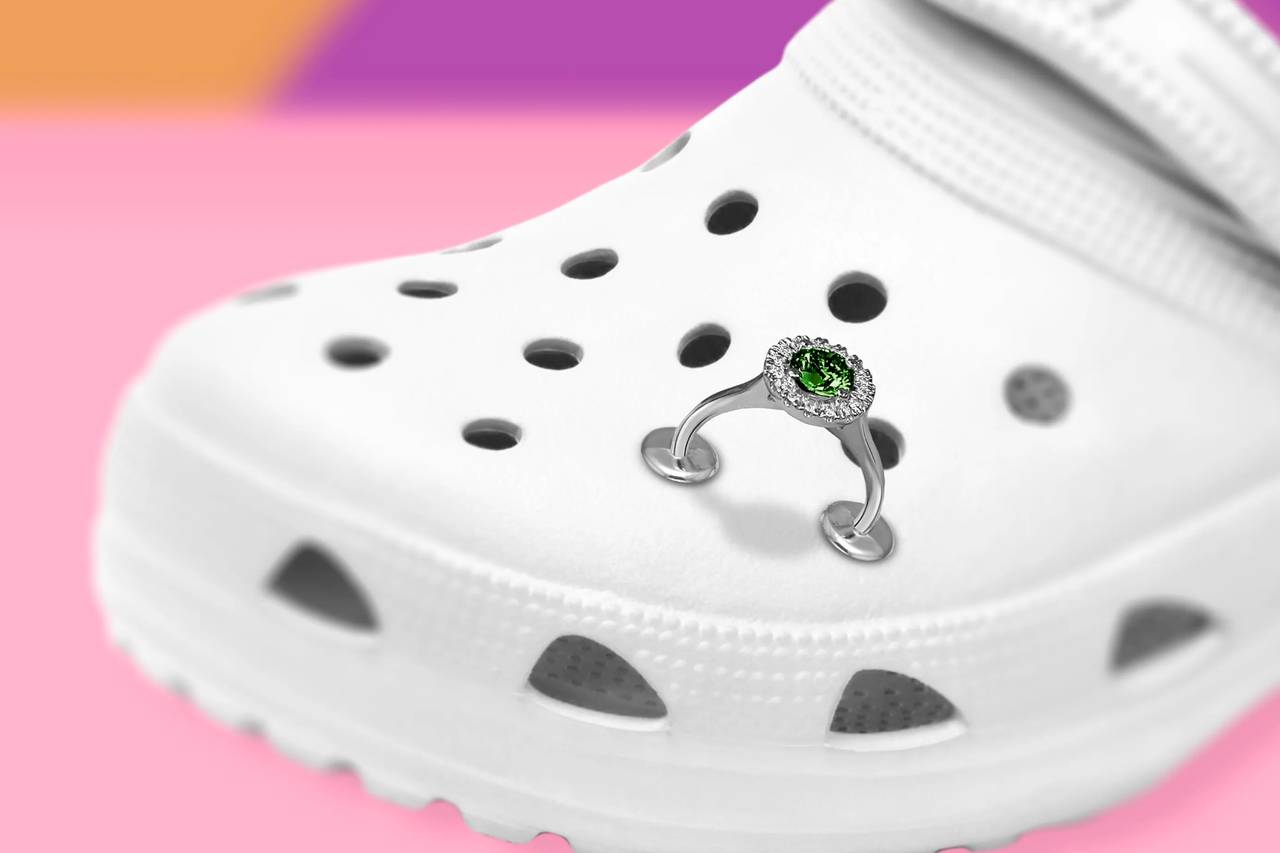 Designer Flower Croc Charm, Crocs Charm Elegant, Crocs Charm Fashion