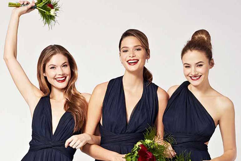 Best navy cheap bridesmaid dresses