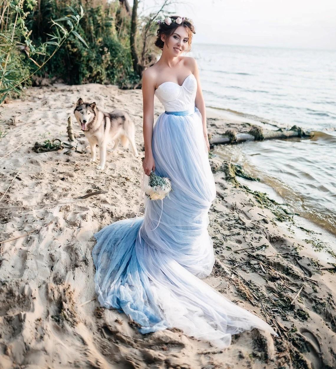 11 Dreamy Dusty Blue Wedding Dresses - Inspired By This-cheohanoi.vn