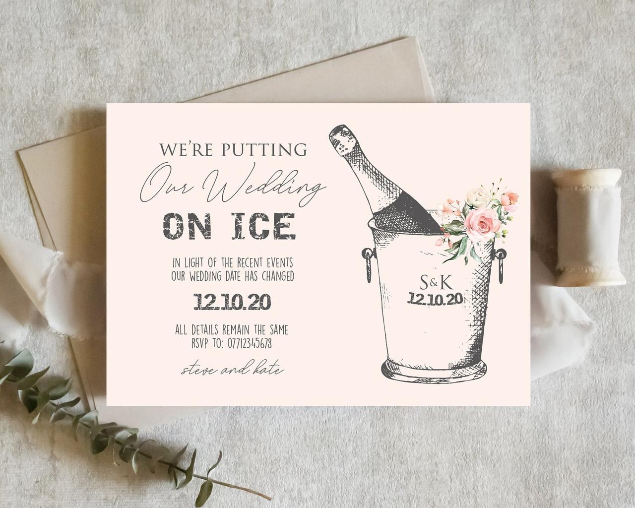 Change the Date Cards + Tips for Announcing Your Wedding Postponement