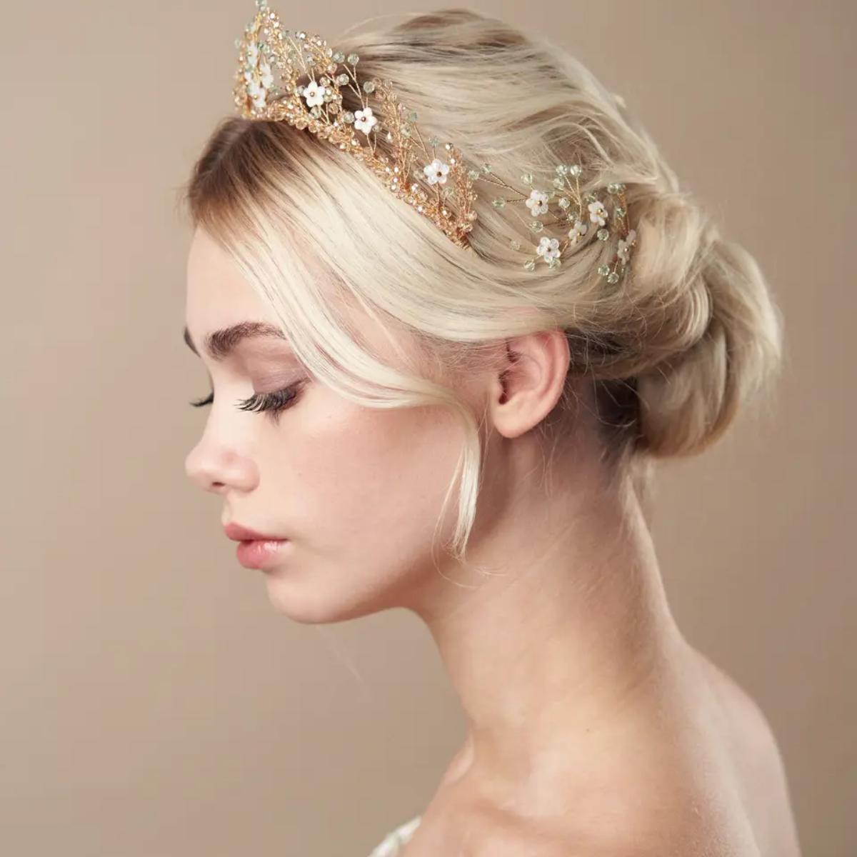 A25 Luxury Bridal Hair Accessories Crystal Wedding Headband Women Tiara  Rhinestone Bride Headpieces Fashion Party Hair
