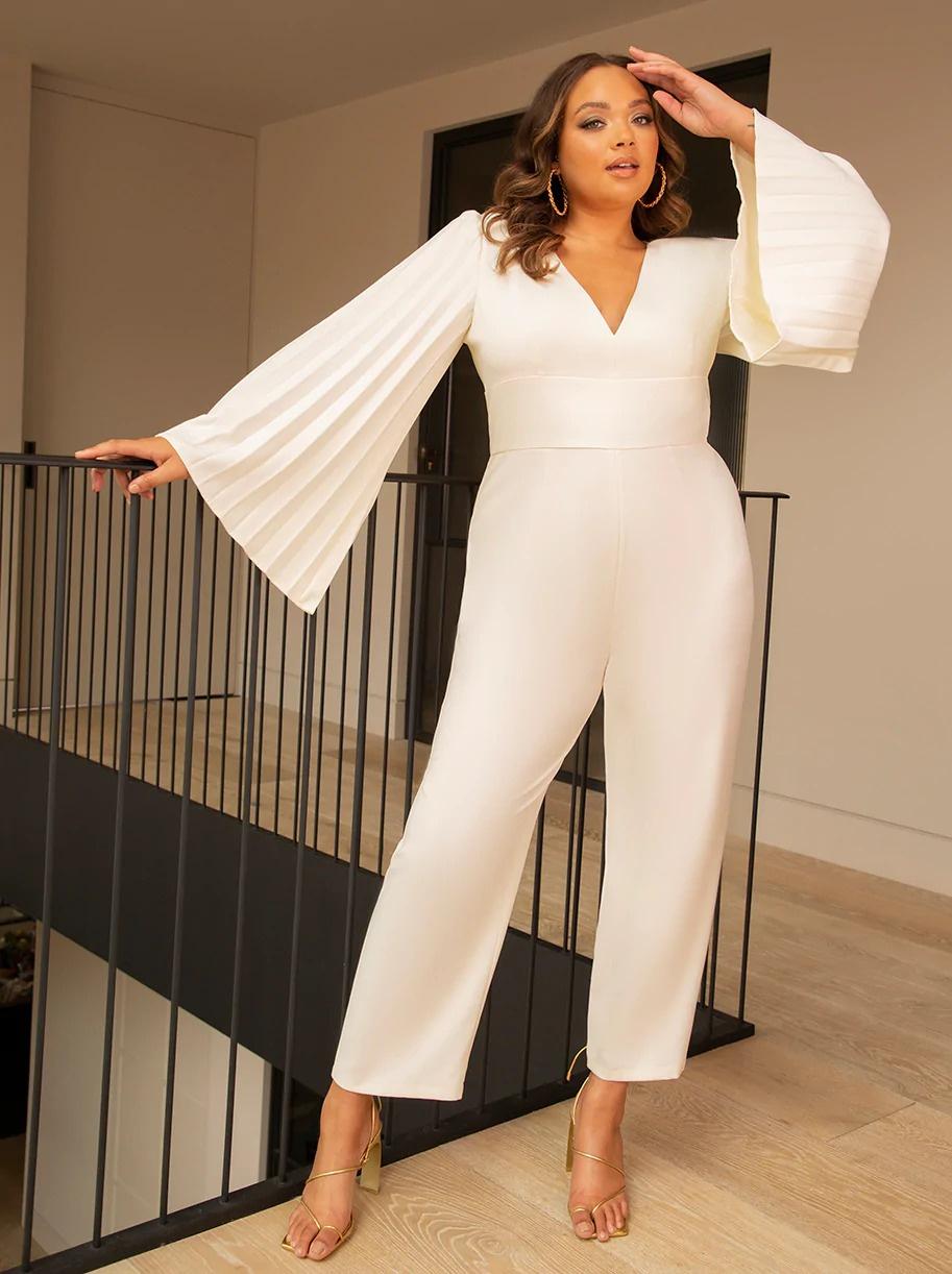 Elegant White Jumpsuit White Jumpsuit Elegant Bridal - in 2023, jumpsuits 