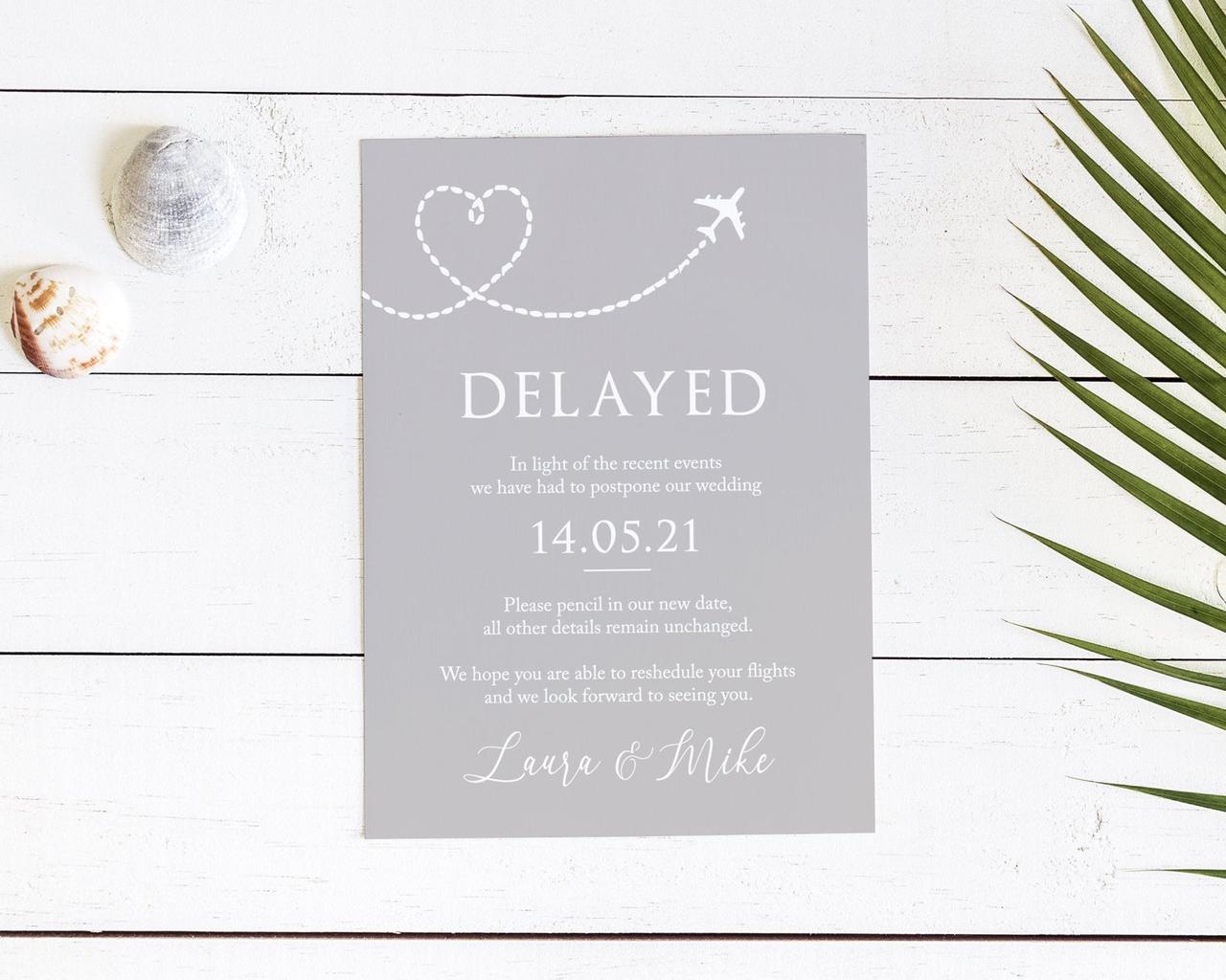 Change the Date Cards + Tips for Announcing Your Wedding Postponement