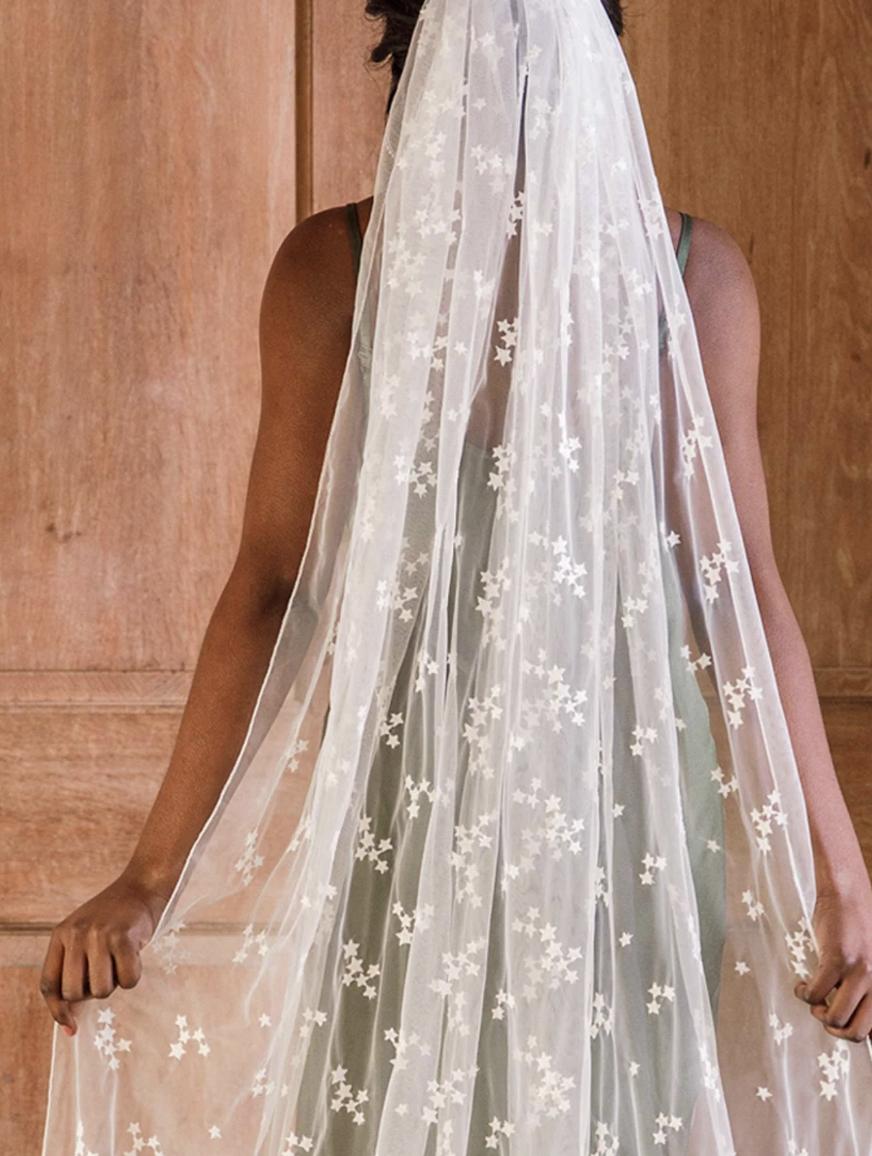 star design wedding veil