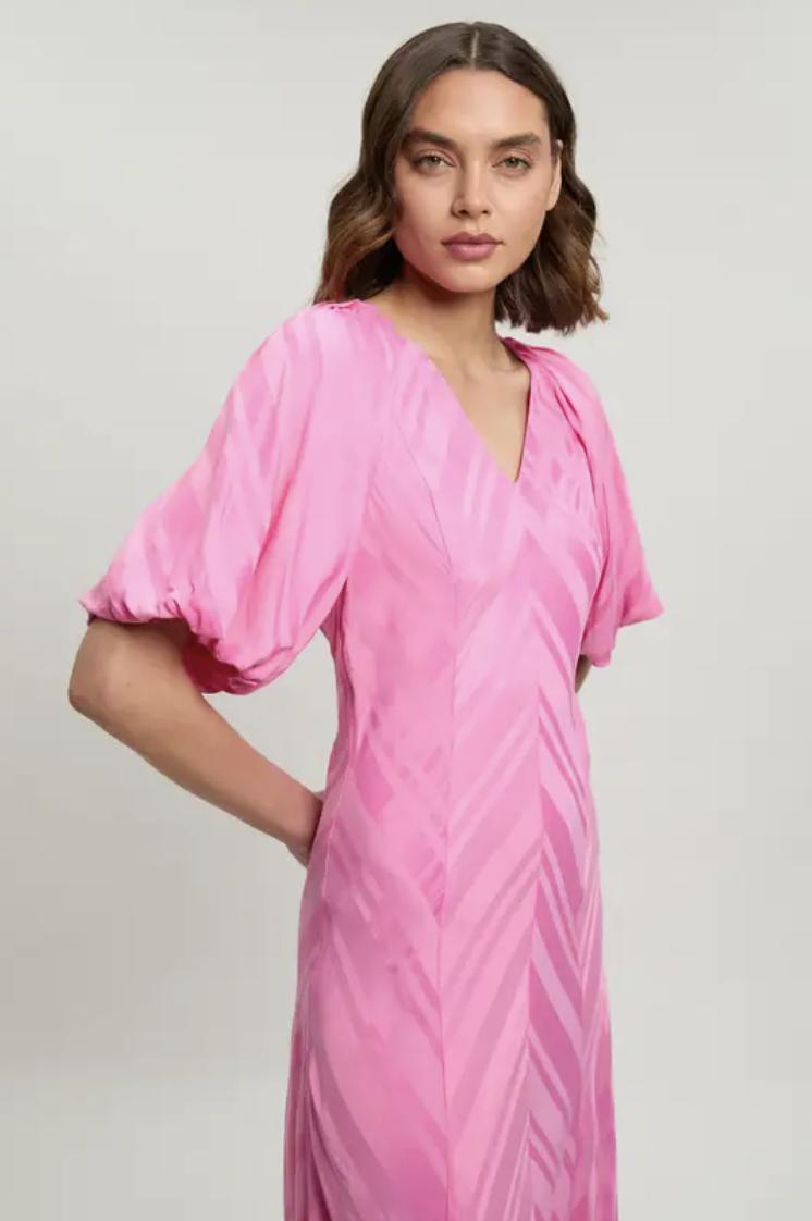 pink fluid karen millen dress