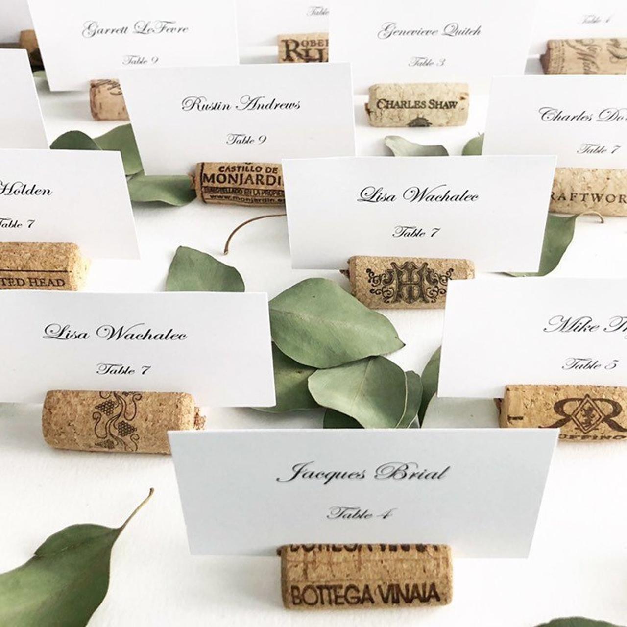 Place name holders on sale for weddings