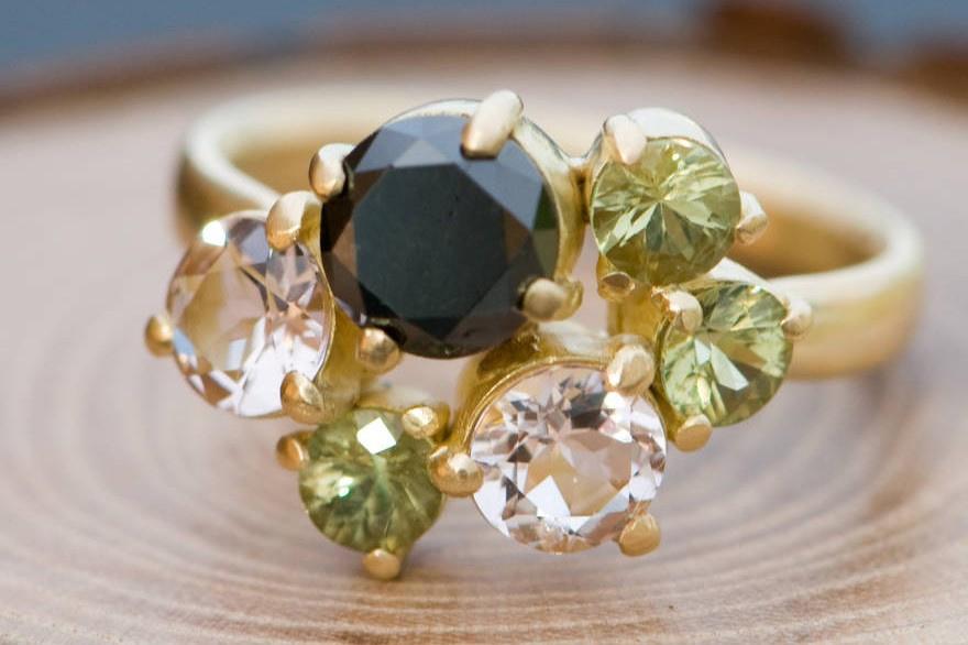 black diamond ring