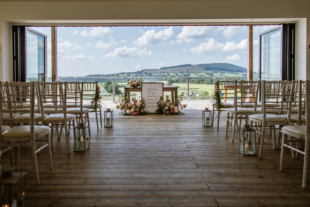 Wedding ceremony at Lancashire venue Bashall Barn