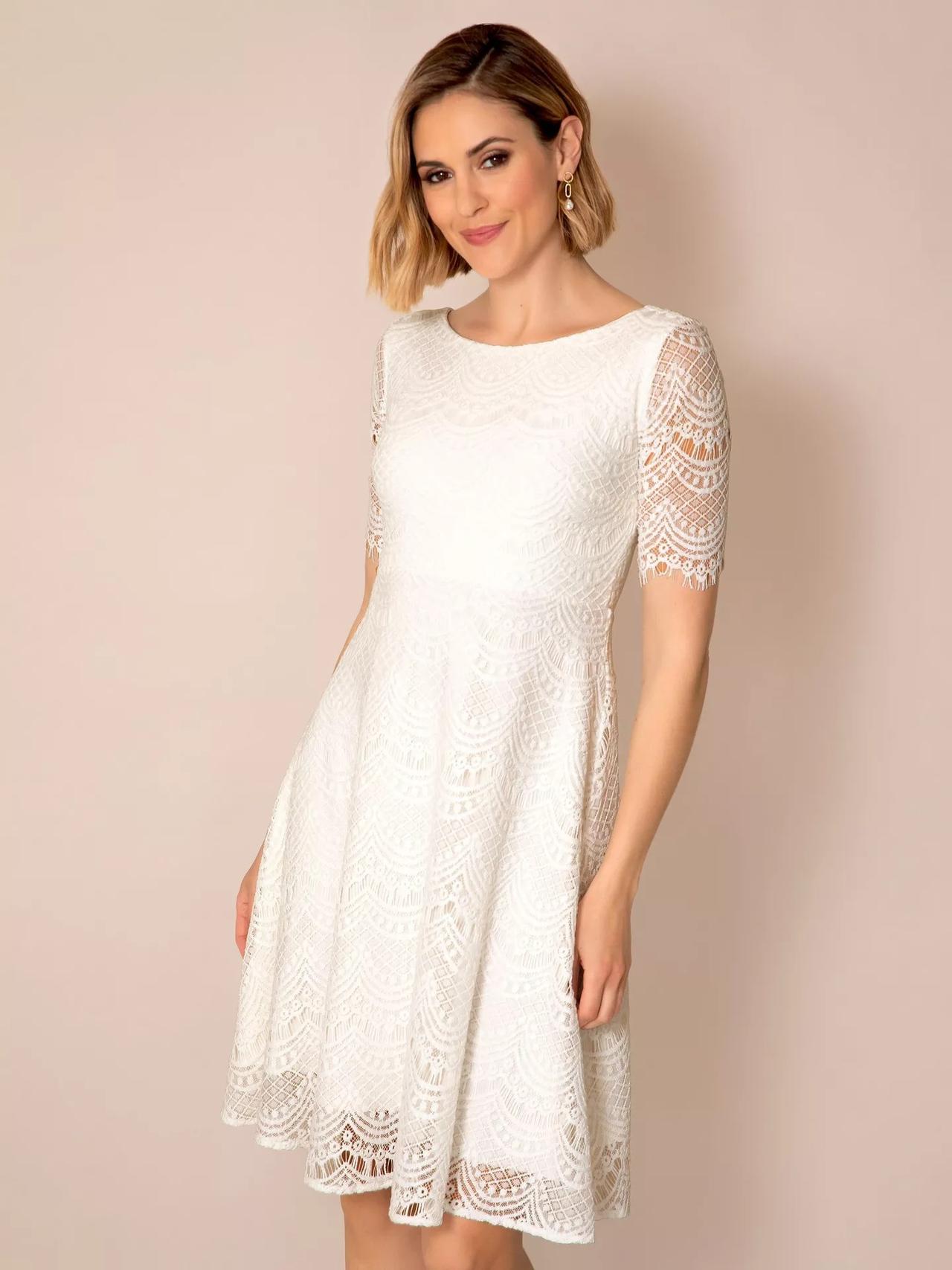 Alie Street Evie Lace Knee Length Wedding Dress – John Lewis