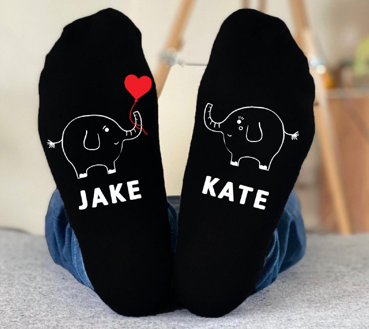 elephant personalised socks