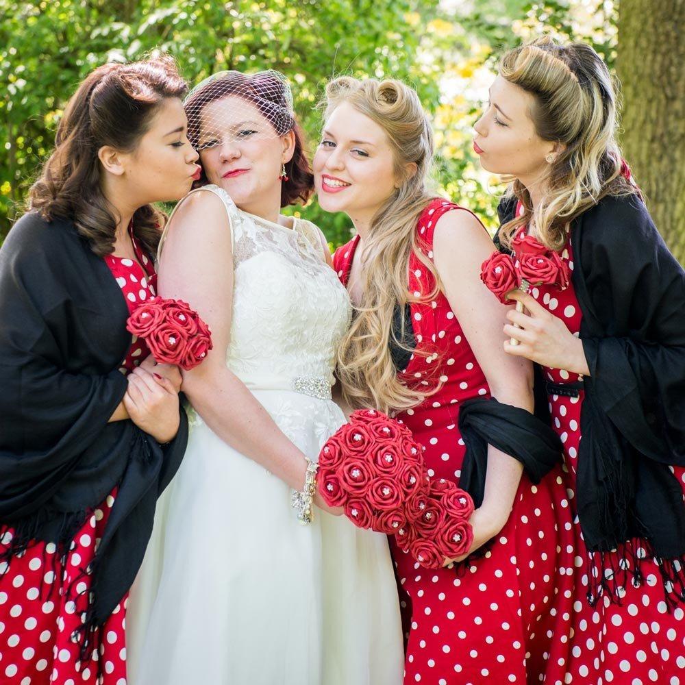 Polka dot hotsell bridesmaid dresses