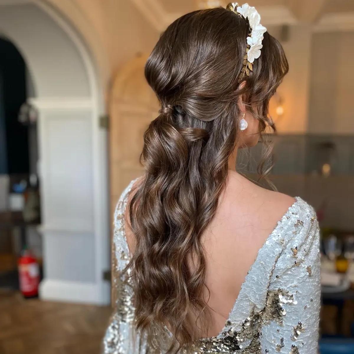 Beautiful Ways to Let Your Hair Down for Your Wedding | Bride hairstyles, Bridal  hair down, Long hair wedding styles