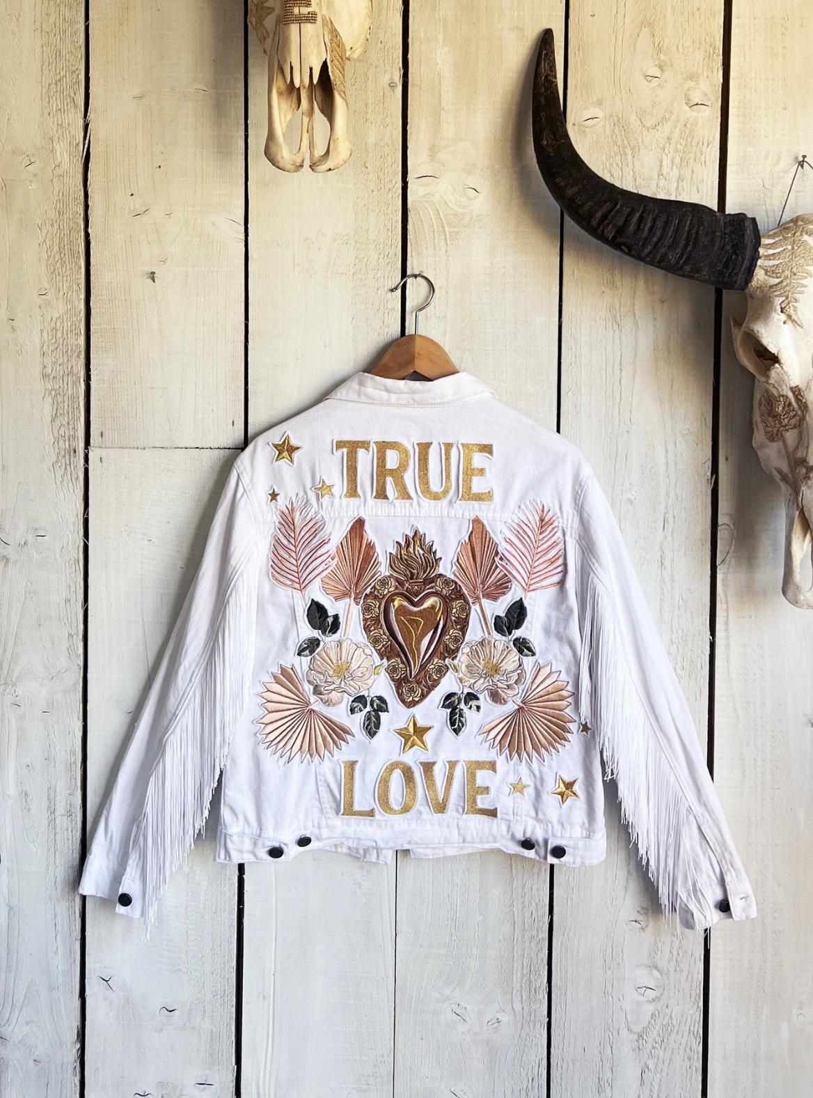 Embroidered hotsell Bride Denim Jacket 