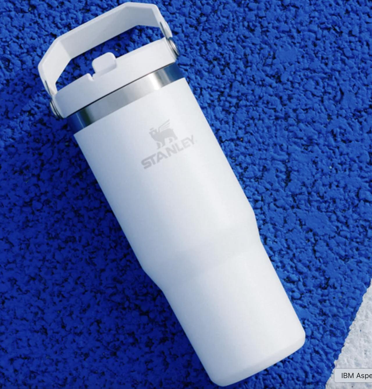 white stanley water bottle