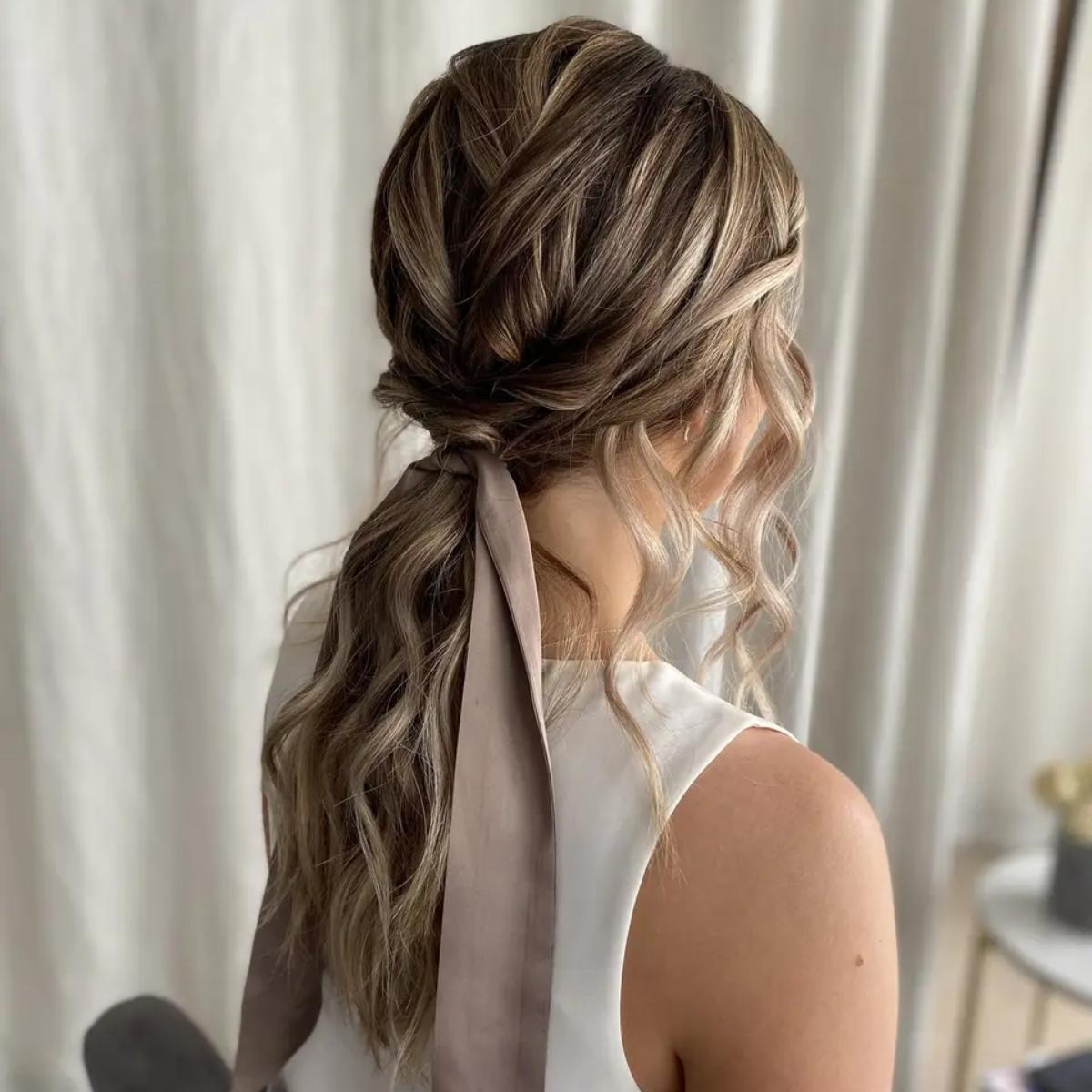 21 Gorgeous Bridesmaid Hair Ideas (For the Perfect Wedding) | Long hair  styles, Bridesmaid hair ponytail, Simple prom hair
