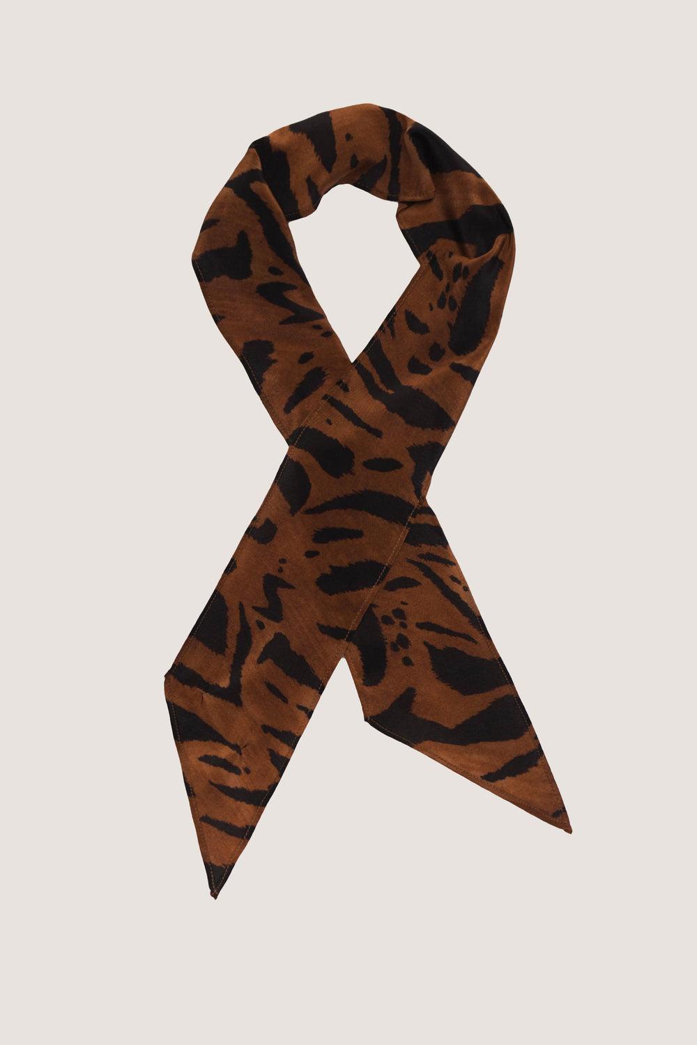 animal print silk scarf