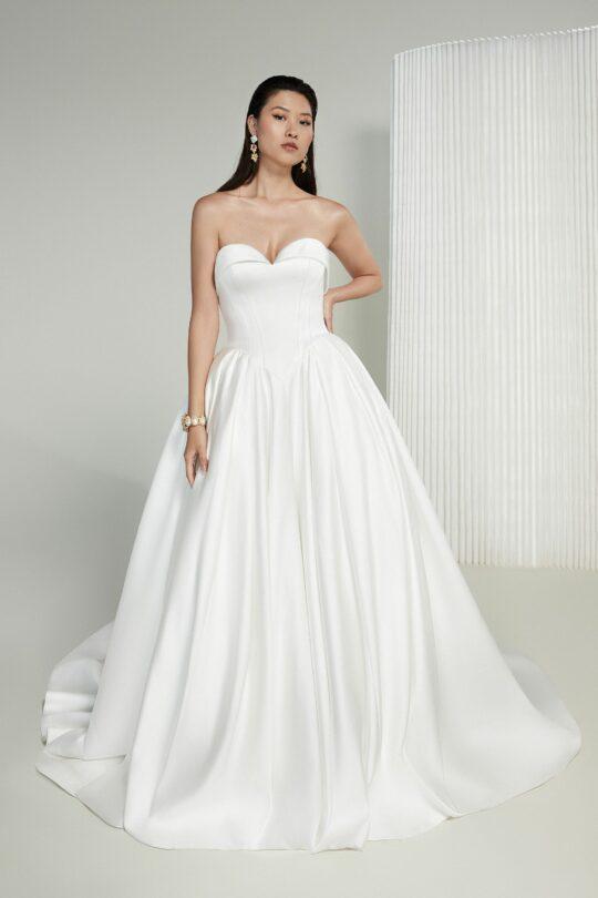 Evelie Joan Satin wedding dress
