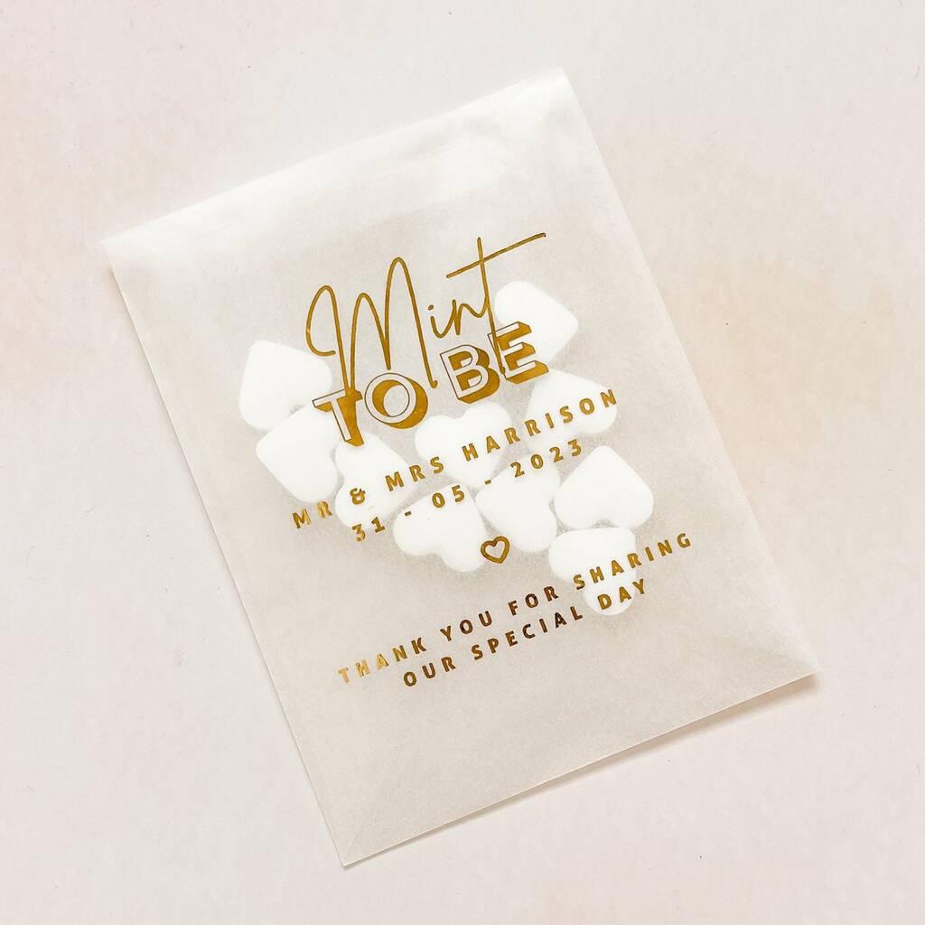 Mint to be wedding favour packets