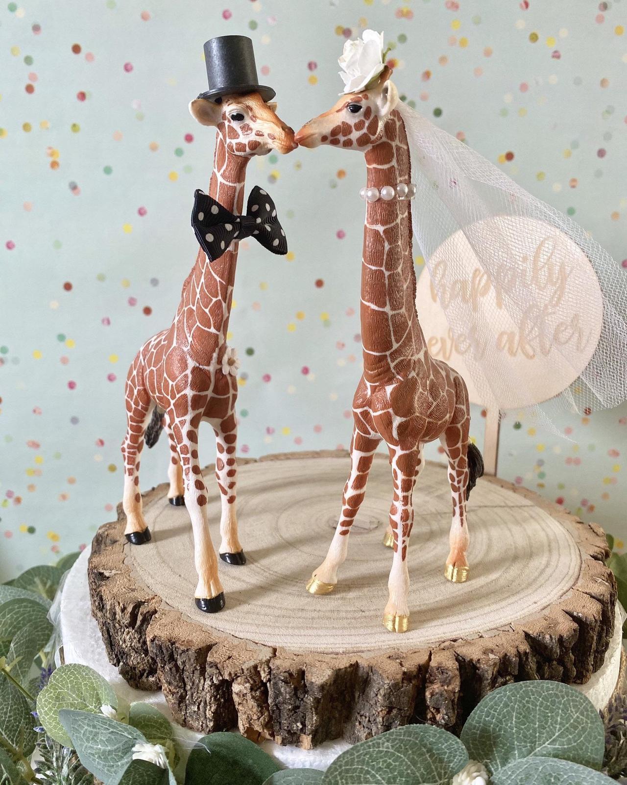 Wedding Cake Topper Two Giraffes wedding cake topper 