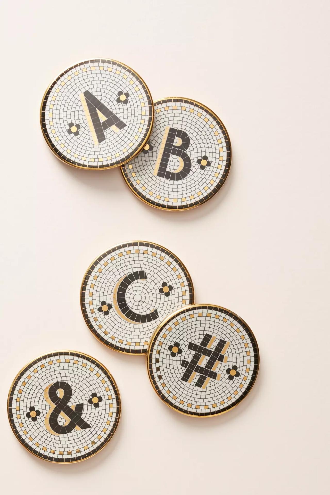 Tiled Margot Monogram Coaster – Anthropologie