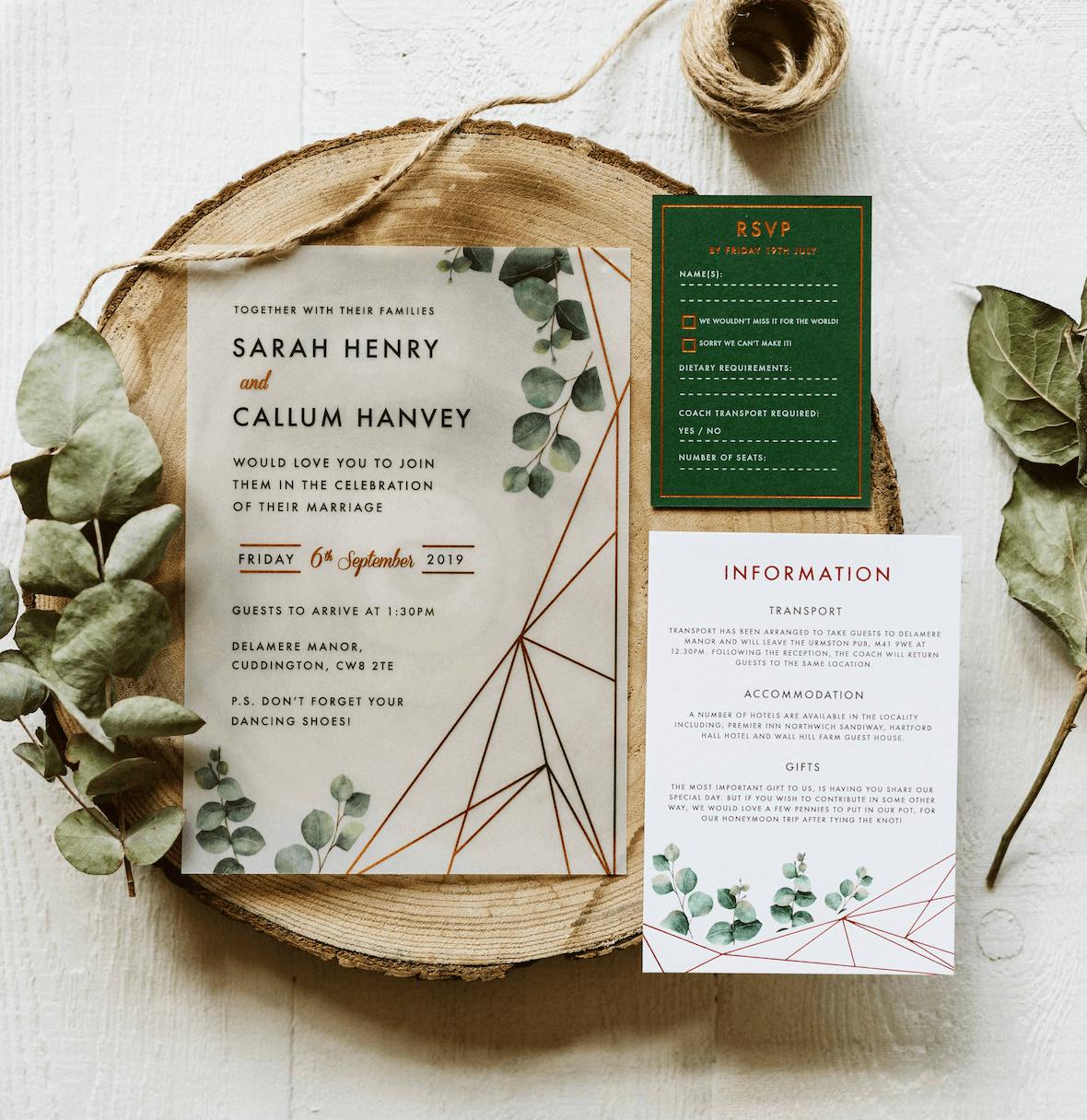 Vintage Sage Green Wedding Invitations, Elegant Greenery Wedding Invites,  Handmade Vellum Wedding Invitation Suite, Minimalistic Green Wedding Cards